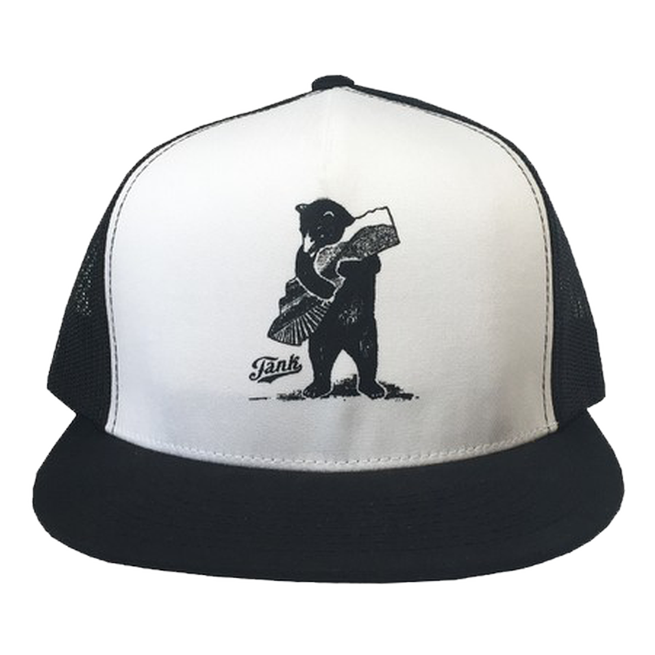 Bear Trucker Hat Black/White