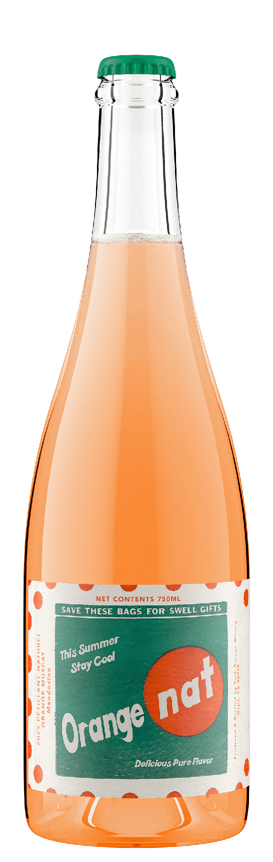 2021 Orange-Nat, Pét-Nat Sparkling Skin-Fermented White Wine, Sierra Foothills